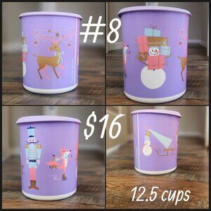 Tupperware One Touch Holiday Canister